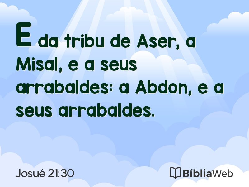 Josué 21:30 em imagem para compartilhar
