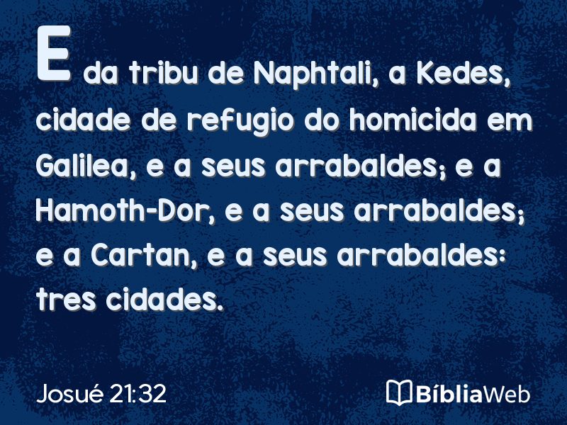Josué 21:32 em imagem para compartilhar