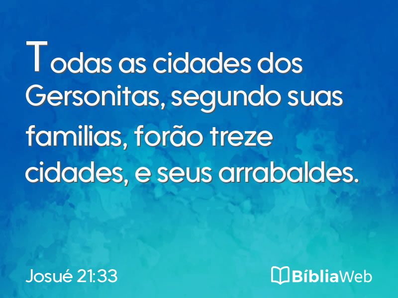 Josué 21:33 em imagem para compartilhar