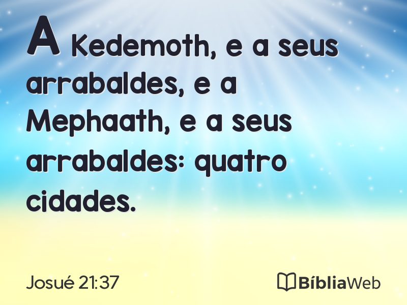 Josué 21:37 em imagem para compartilhar