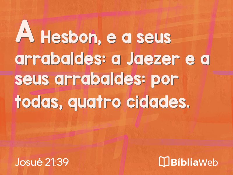 Josué 21:39 em imagem para compartilhar
