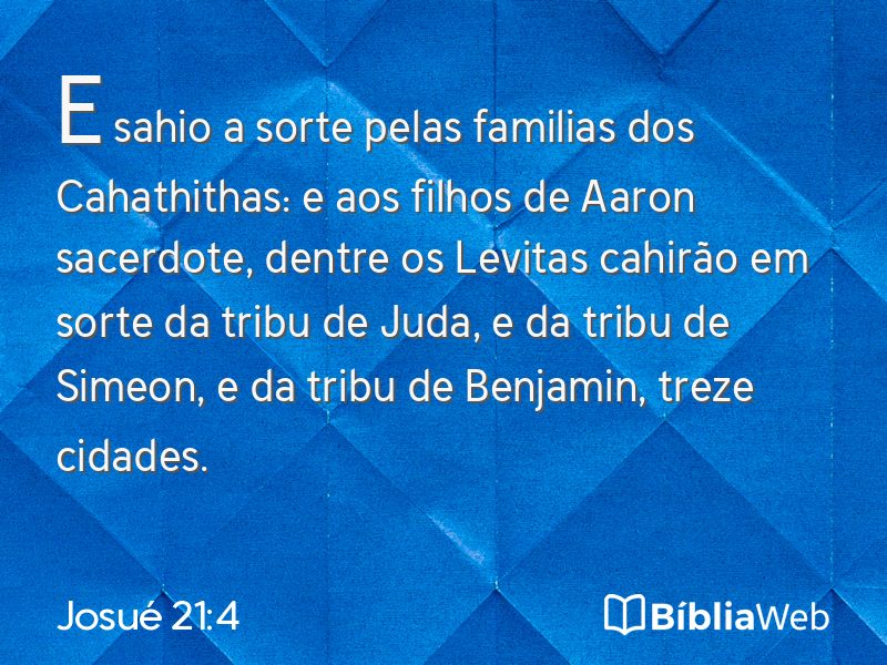 Josué 21:4 em imagem para compartilhar