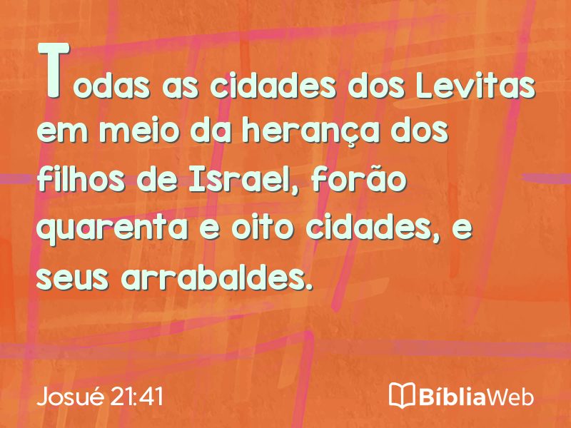 Josué 21:41 em imagem para compartilhar