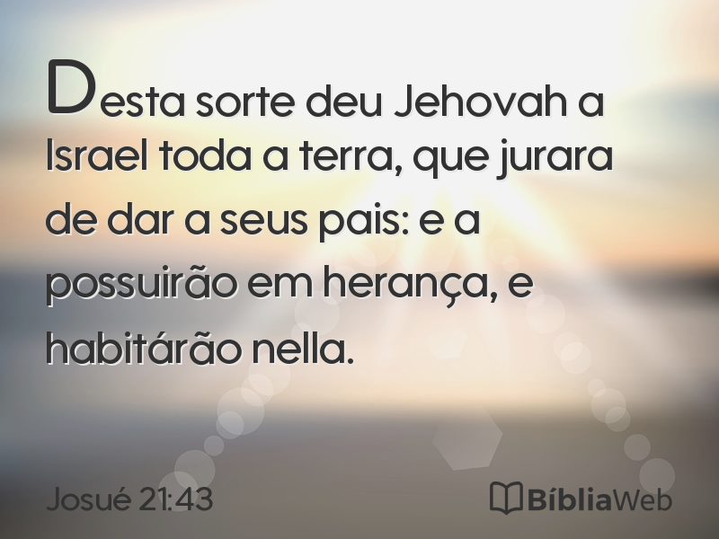 Josué 21:43 em imagem para compartilhar