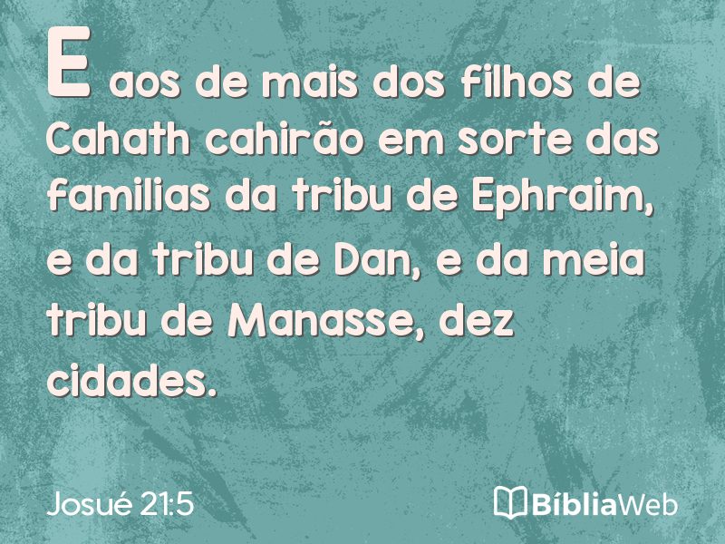 Josué 21:5 em imagem para compartilhar