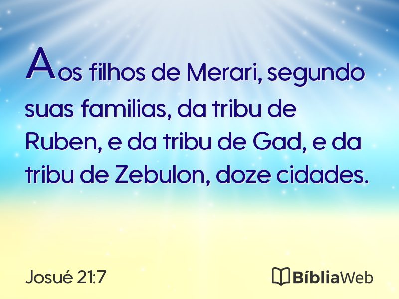 Josué 21:7 em imagem para compartilhar
