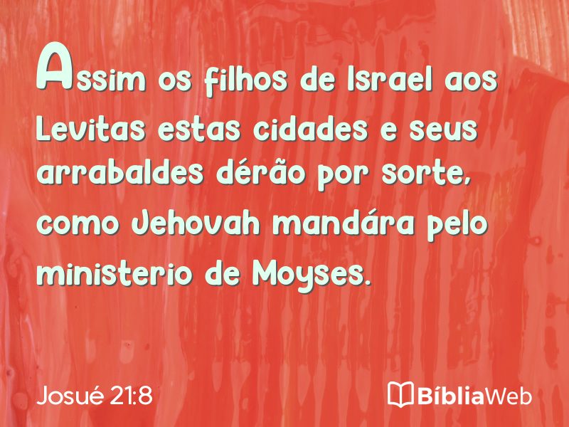 Josué 21:8 em imagem para compartilhar