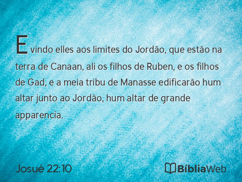 Josué 22:10 em imagem para compartilhar
