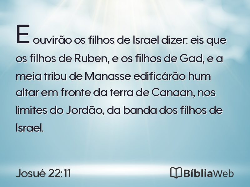 Josué 22:11 em imagem para compartilhar
