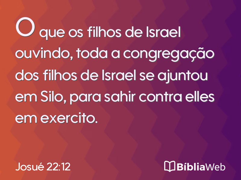 Josué 22:12 em imagem para compartilhar