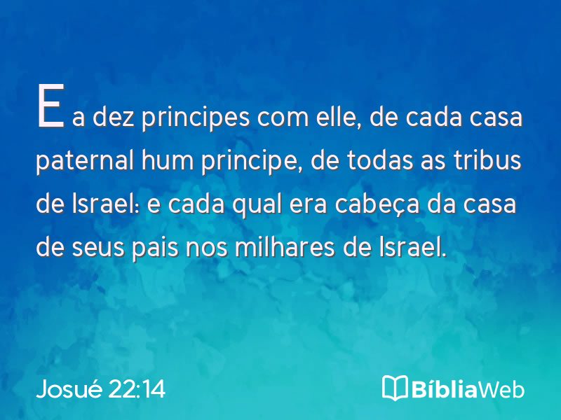 Josué 22:14 em imagem para compartilhar