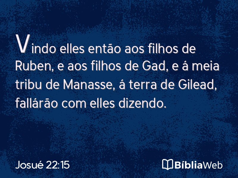 Josué 22:15 em imagem para compartilhar