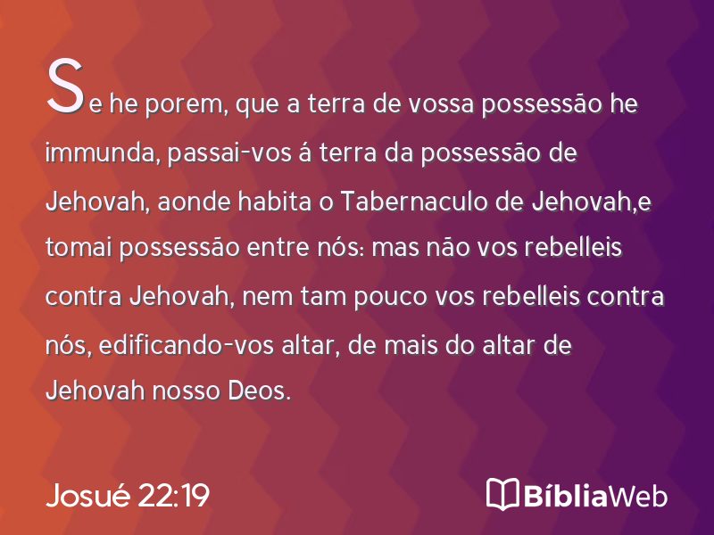 Josué 22:19 em imagem para compartilhar