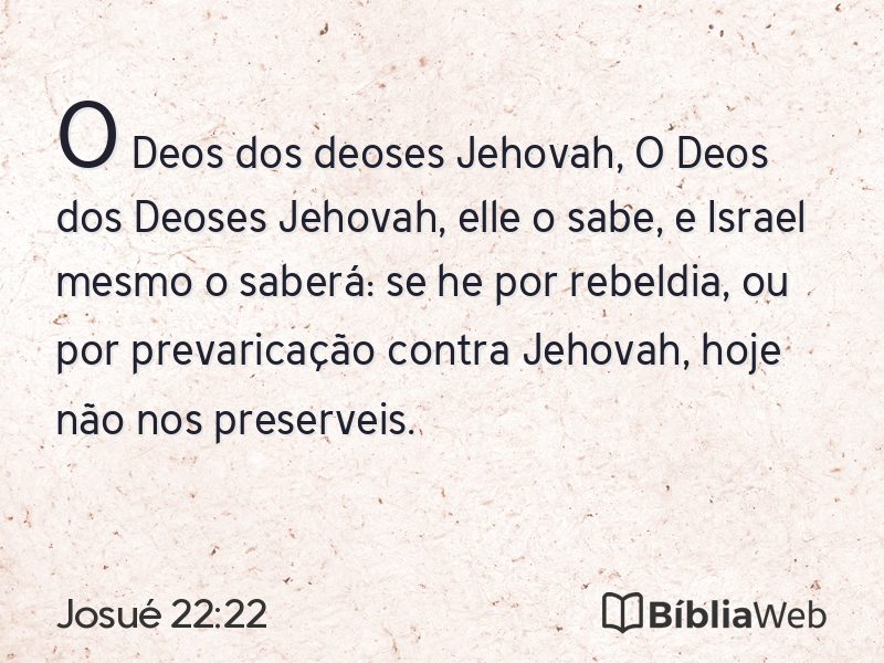 Josué 22:22 em imagem para compartilhar