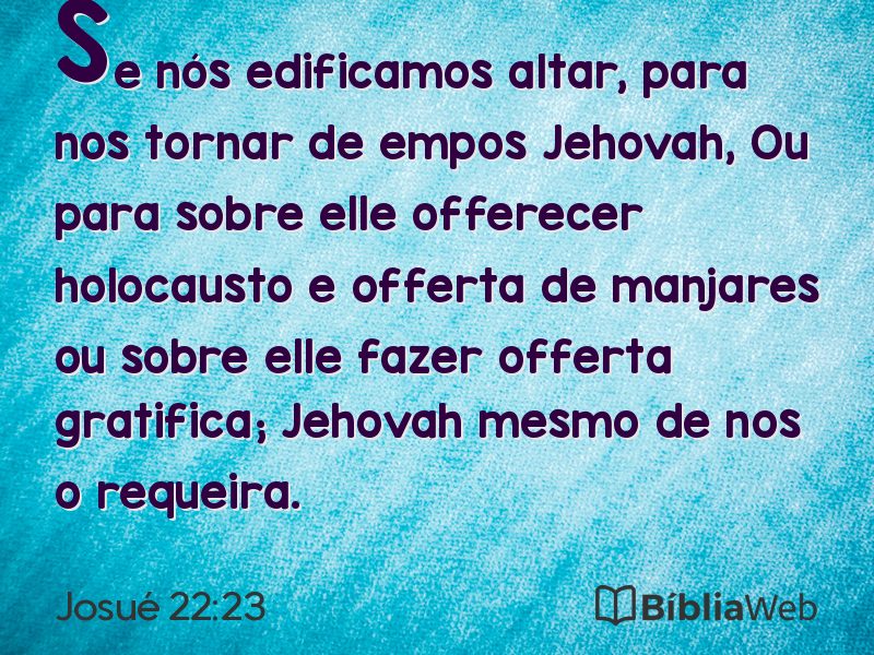 Josué 22:23 em imagem para compartilhar