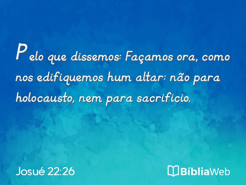 Josué 22:26 em imagem para compartilhar