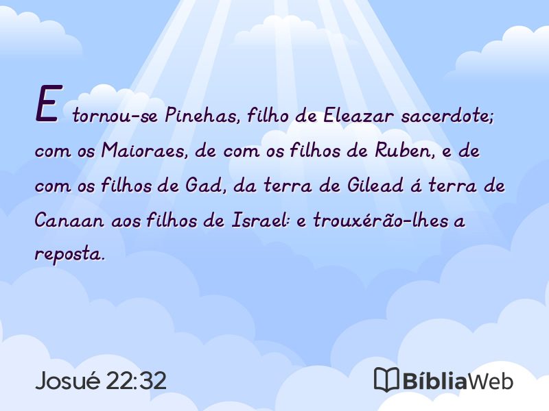 Josué 22:32 em imagem para compartilhar