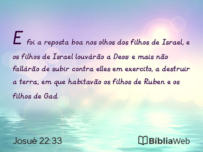 Josué 22:33 em imagem para compartilhar