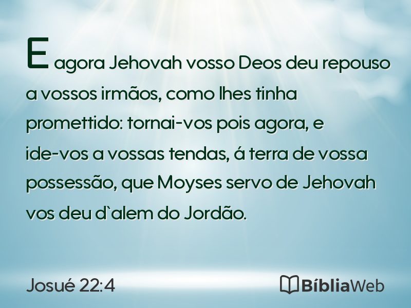 Josué 22:4 em imagem para compartilhar