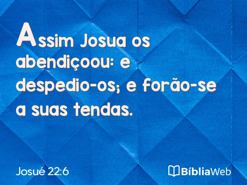 Josué 22:6 em imagem para compartilhar