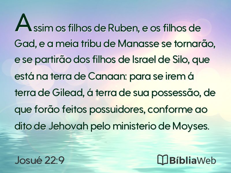 Josué 22:9 em imagem para compartilhar