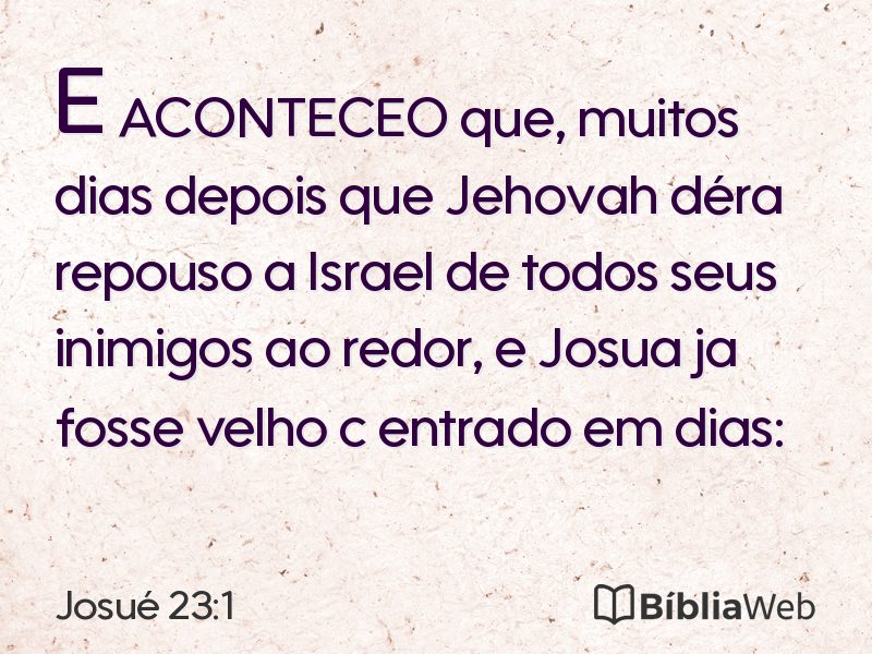 Josué 23:1 em imagem para compartilhar