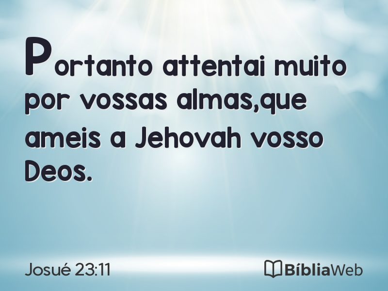 Josué 23:11 em imagem para compartilhar