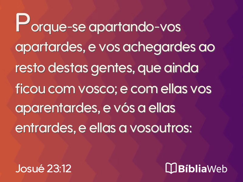 Josué 23:12 em imagem para compartilhar