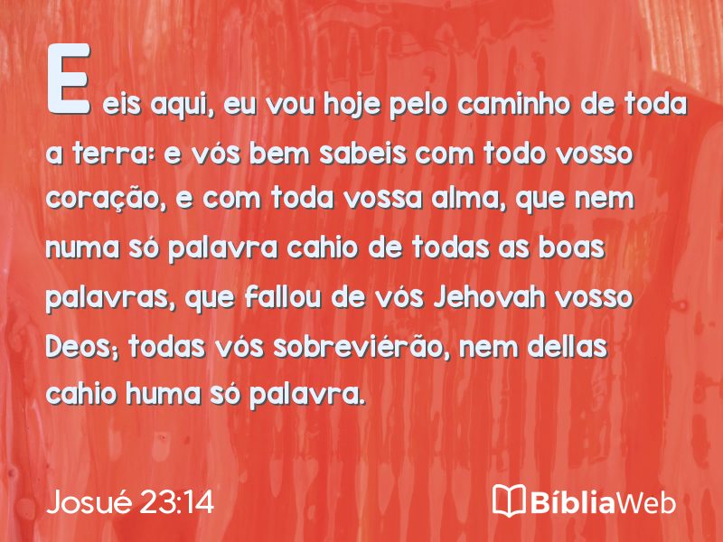 Josué 23:14 em imagem para compartilhar