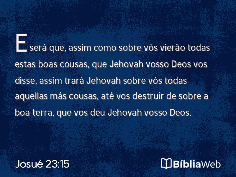 Josué 23:15 em imagem para compartilhar