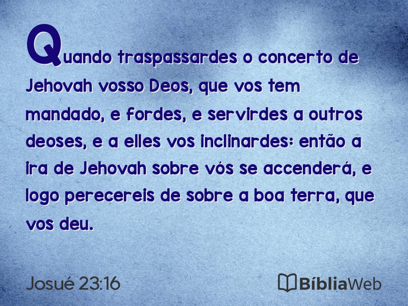 Josué 23:16 em imagem para compartilhar