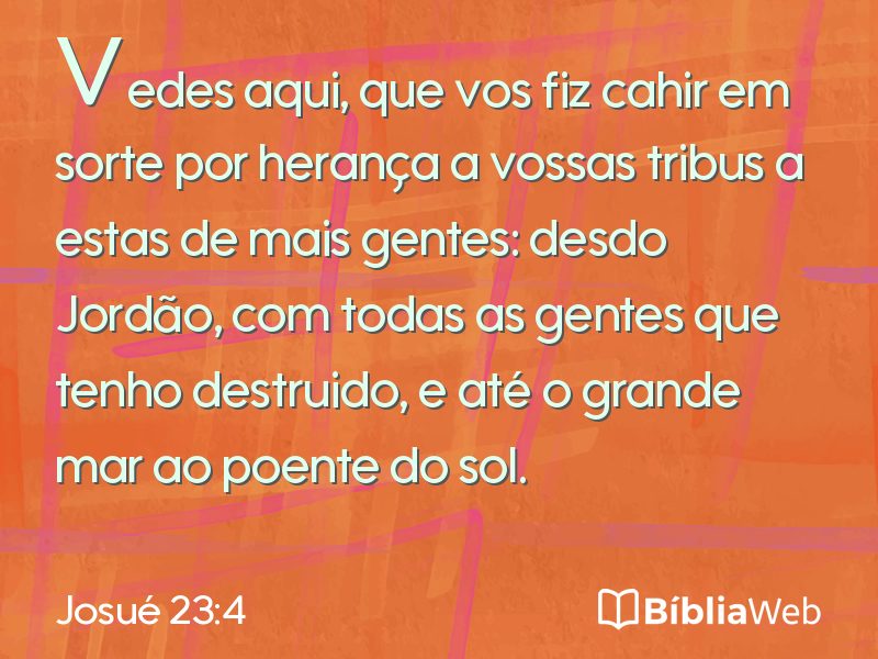 Josué 23:4 em imagem para compartilhar