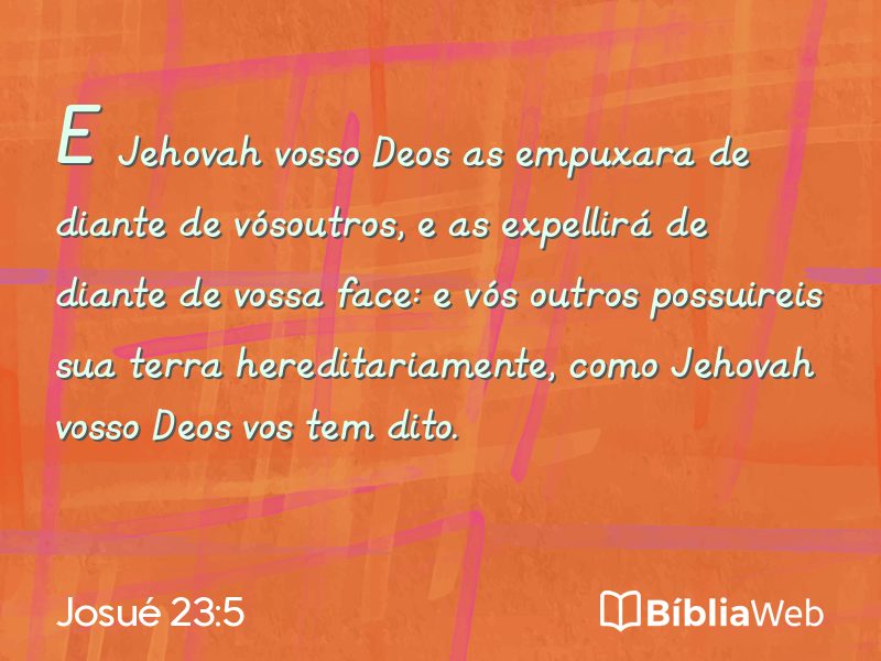 Josué 23:5 em imagem para compartilhar