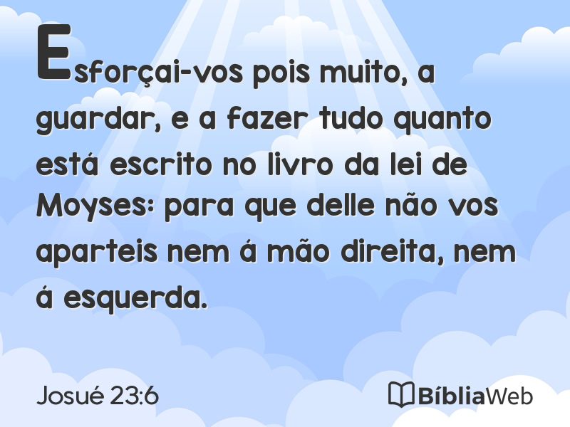 Josué 23:6 em imagem para compartilhar