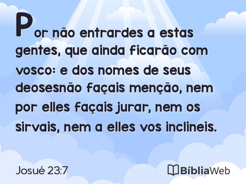 Josué 23:7 em imagem para compartilhar