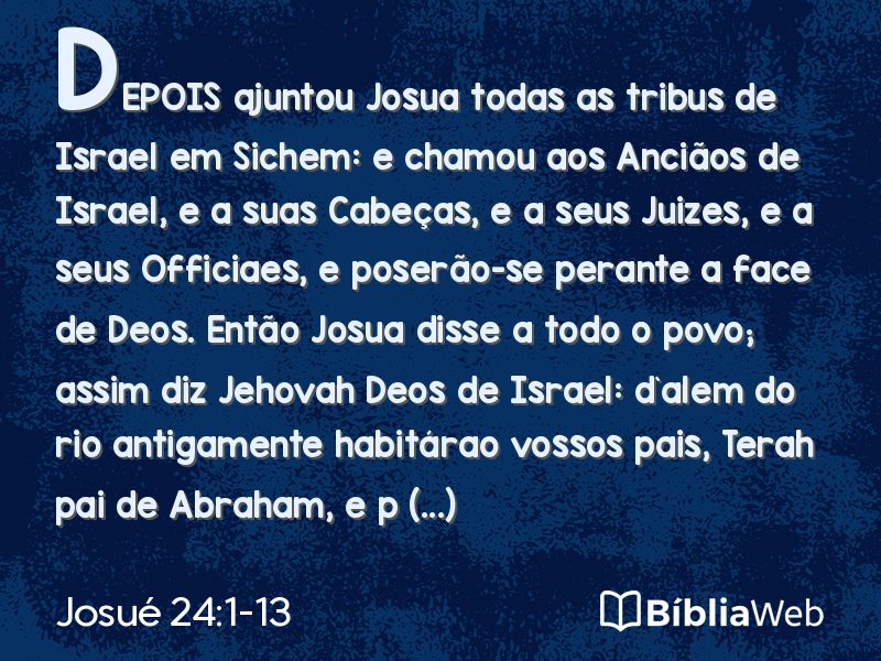 Josué 24:1-13 em imagem para compartilhar