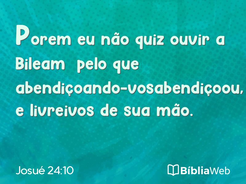 Josué 24:10 em imagem para compartilhar