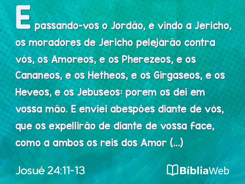 Josué 24:11-13 em imagem para compartilhar