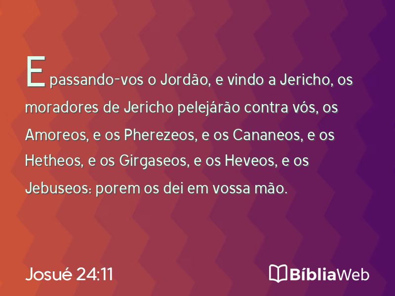 Josué 24:11 em imagem para compartilhar