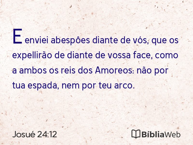 Josué 24:12 em imagem para compartilhar