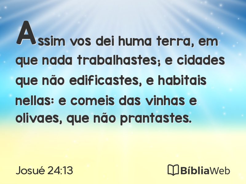Josué 24:13 em imagem para compartilhar