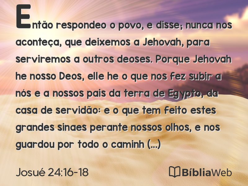 Josué 24:16-18 em imagem para compartilhar