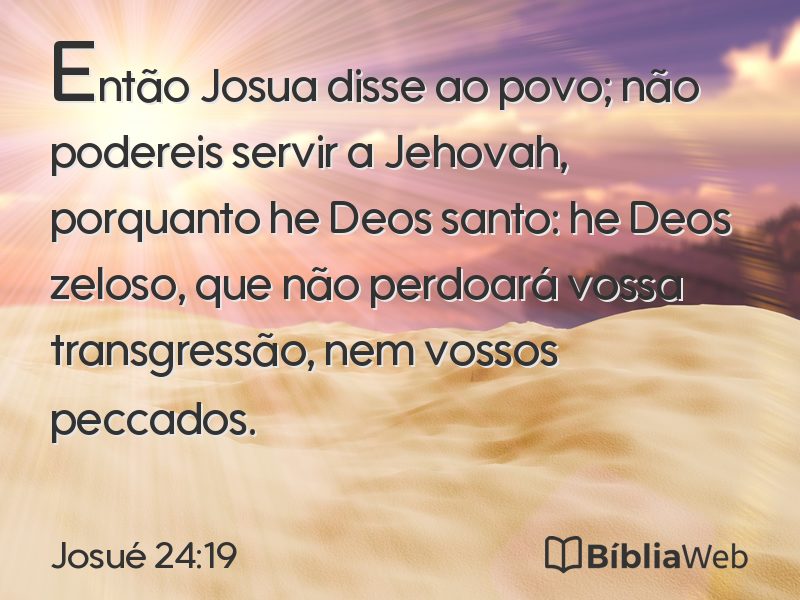 Josué 24:19 em imagem para compartilhar