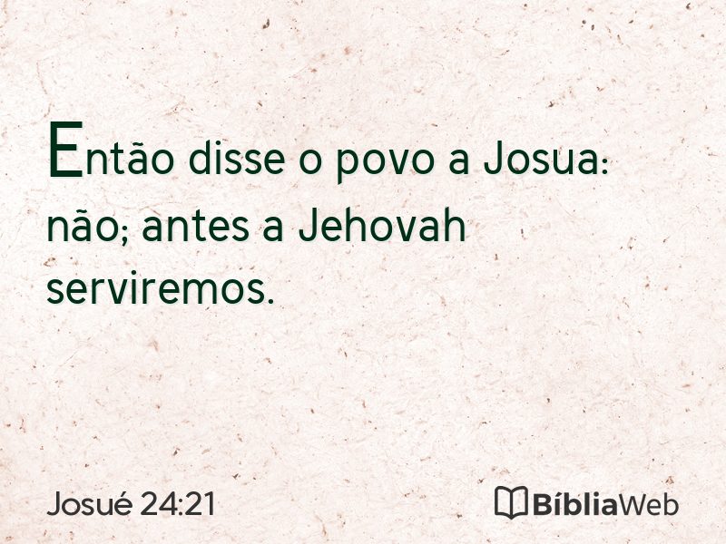 Josué 24:21 em imagem para compartilhar