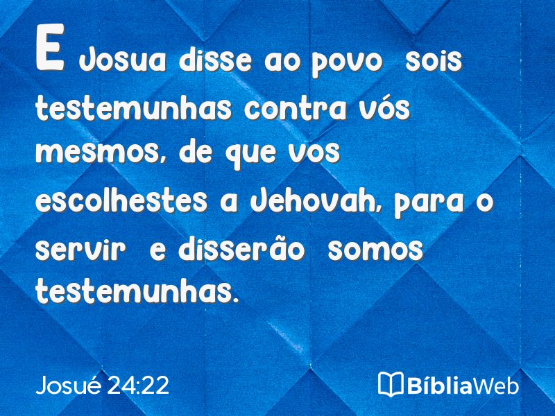 Josué 24:22 em imagem para compartilhar
