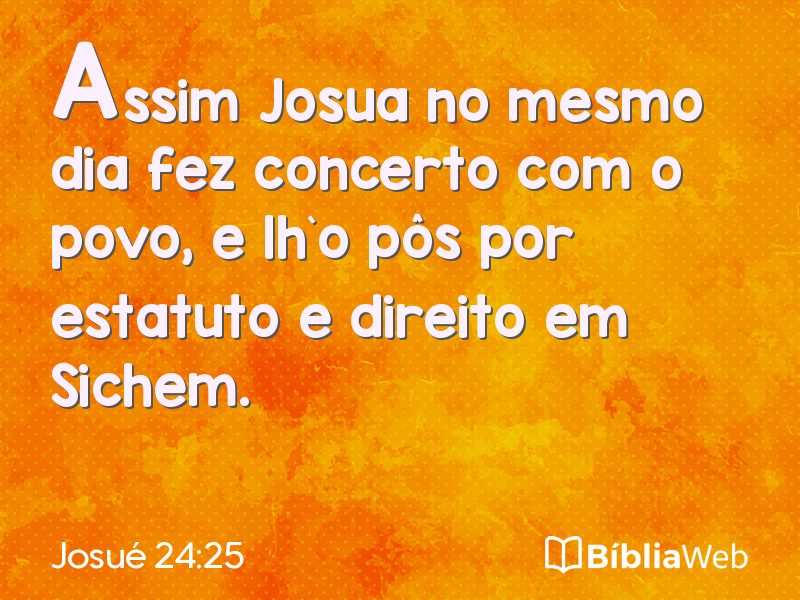 Josué 24:25 em imagem para compartilhar
