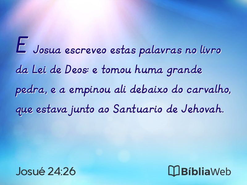 Josué 24:26 em imagem para compartilhar