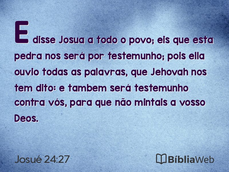 Josué 24:27 em imagem para compartilhar