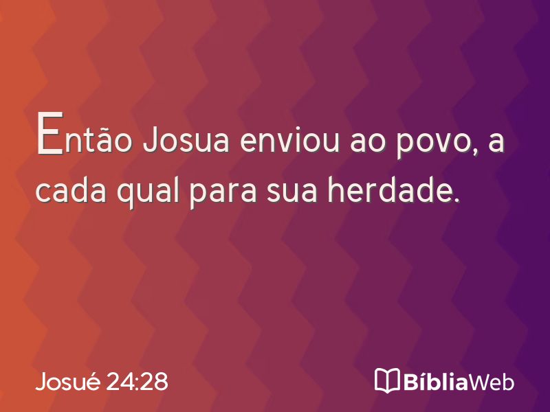 Josué 24:28 em imagem para compartilhar