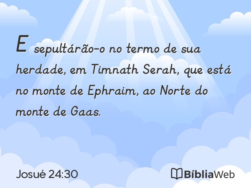 Josué 24:30 em imagem para compartilhar